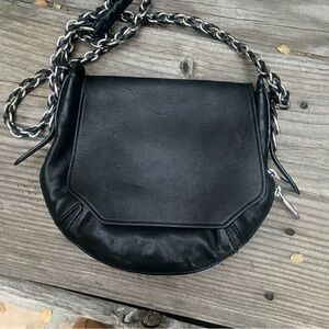 Rag & bone Bradbury Mini Flap Chain Hobo Bag, Black